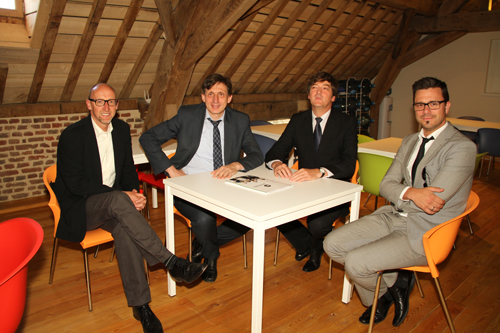 Michel Janssens, Marc Hermans, Leon Custermans en Ben Lambrechts