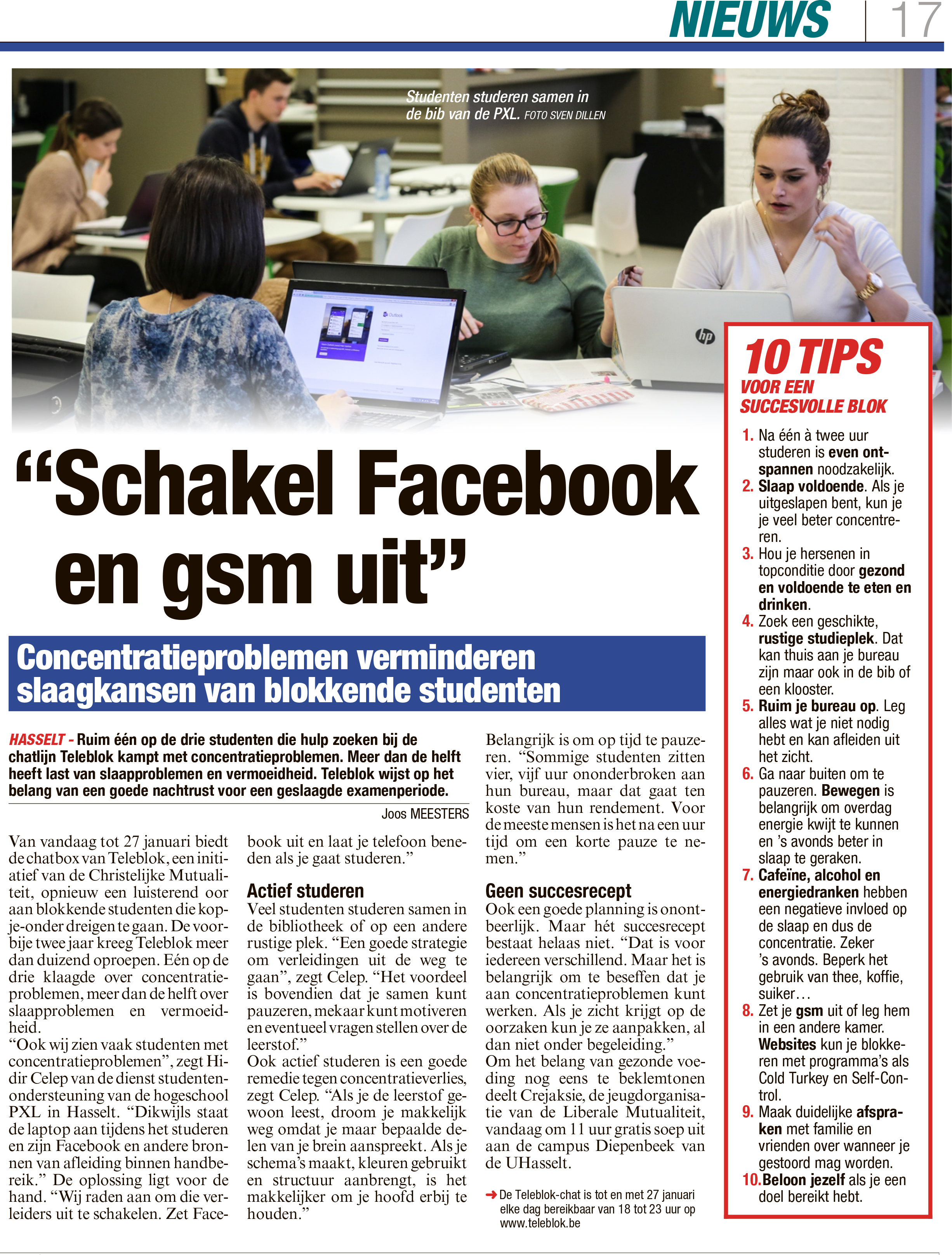 Schakel Facebook en gsm uit