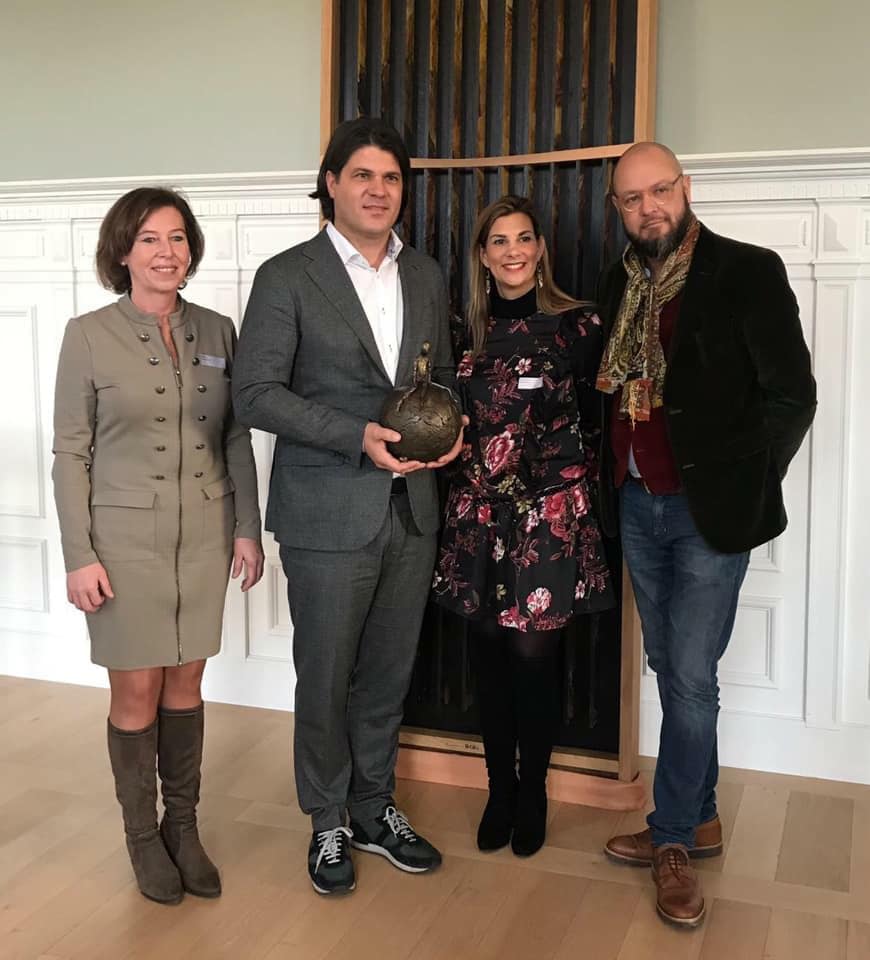 Agna Thys (PXL), Igor Philtjens (gedeputeerde), Veerle Schuyten (PXL), David Winkels (Maasmechelen VIllage)