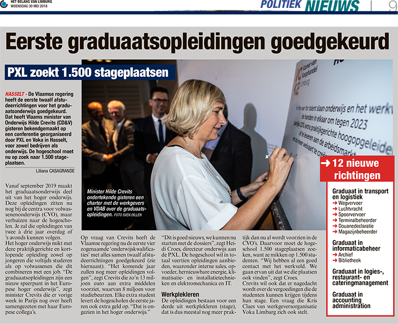 PXL zoekt 1500 stageplaatsen