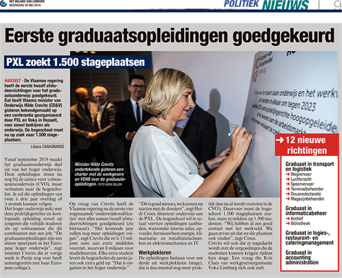 PXL zoekt 1500 stageplaatsen